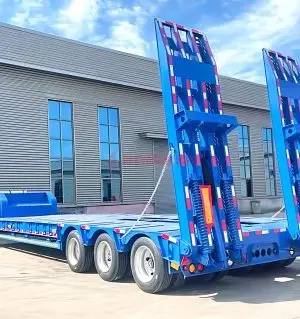 Low Bed Trailer Excavator Transport Lowbed Semi Trailer
